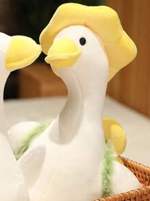 1 件花卉鸭子毛绒玩具，柔软花鸭鹅毛绒玩具家居装饰礼物，加重毛绒玩具，鸡块毛绒玩具 - 黃色 - 查看 3