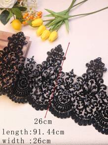 Dòng ren xương rộng cổ điển - Thêu lưới ren, Kim sa pha lê, Dây thừng mềm, Chỉ kim loại, Dùng để may quần áo, váy, rèm cửa, khăn trải bàn và phụ kiện DIY - nhiều màu - Xem 19