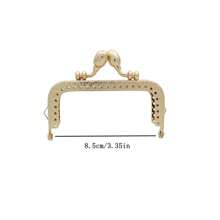 1pc Wallet Frame Light Gold Color Size Options: 8.5cm/10.5cm/12.5cm/15cm/18cm/20cm Clips - Gold - View 2