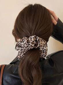 1 件 Y2K 豹纹发圈，女士性感派对发饰，马尾辫夹 - 彩色 - 查看 12