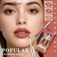 Dragon Ranee Bộ 3 thỏi son bóng nhung lì, lâu trôi, không phai màu, dễ thoa, phong cách Âu Mỹ - B# - Xem 5