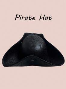 1 pieza Sombrero de pirata vintage, sombrero de pirata triangular, decoración maravillosa para diversas fiestas, apto para sombrero de copa, disfraz de película, sombrero de payaso, disfraz de baile irlandés, etc.