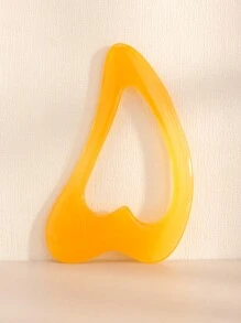 1 pieza Tabla de raspado facial de belleza, herramienta de masaje Gua Sha en forma de corazón triangular de resina transparente para desbloquear meridianos, relajación, opciones de multicolor