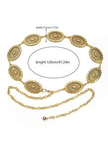 Boho Summer Waist Chain Belt For Daily Life Halloween - Gold - View 8