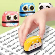 1pc Con dấu tên tùy chỉnh cho quần áo, Con dấu quần áo cá nhân hóa cho vải, Con dấu tên tự đóng mực hoạt hình tùy chỉnh DIY cho học sinh trường học Quà tặng văn phòng phẩm cá nhân, Con dấu quần áo chống thấm nước - Màu xanh lam - Xem 7
