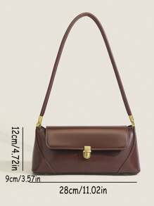 Túi đeo chéo thời trang Pháp mới dành cho nữ, túi baguette tối giản kiểu retro, túi đeo vai đa năng chất lượng cao dành cho nữ. - Cà phê nâu - Xem 2