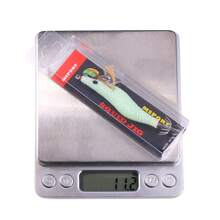 HENGJIA 1pc 2.0# 2.5# 3.0# 3.5# 4.0# Luminous Squid Jigs Prawn Hook Bionic Wood Shrimp Baits Fishing Lures For Cuttlefish Saltwater Sea Fishing Tackle