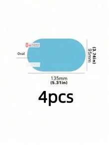 2/4 tấm phim chống mưa cho gương chiếu hậu ô tô, phim tự dính hình bầu dục chống thấm nước độ nét cao - Trong sáng - Xem 9