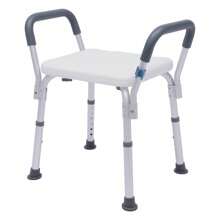 Height-Adjustable Shower Chair With Armrest Bath Chair For The Elderly Back To School - Multicolor - View 8
