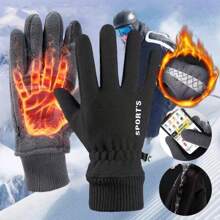 Women's Winter Ski Gloves Men Cycling Bike Gloves Thermal Polar Fleece Gloves Cold Wind Waterproof TouchScreen Warm Skiing Mitten