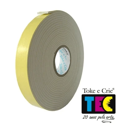 Fita Banana Dupla Face De Espuma 19mm X 5,5m Toke E Crie