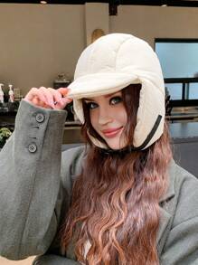 1 件女式冬季纯色防风护耳飞行员帽，温暖，休闲，优雅，复古，街头服饰，多功能，适合户外、散步、滑雪、骑自行车、旅行、派对、日常使用 - MM1588 - 查看 11