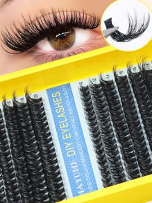 Bộ mi tự làm mới 280 / Fluffy 50D + 60D Bộ mi làm dày tự nhiên D Curl Sợi mi mỏng, Lông mi chùm 10-20mm Bộ mi hỗn hợp, Nối mi tại nhà - D - Xem 4