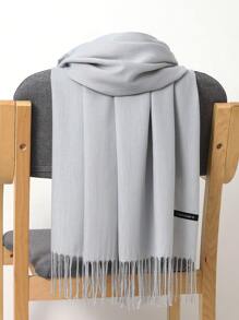 经典女士纯色流苏时尚保暖围巾，休闲可爱优雅街头富丽堂皇商务派对涤纶柔软围巾，适合所有季节冬季秋季