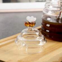 Joivida 1pc 450ml Creative Bee Theme Glass Honey Pot With Stirrer, Borosilicate Heat-Resistant Storage Jar, New Year, Thanksgiving Day, Christmas Gift, Rama Table Decor, Family Dining, Afternoon Tea Use, High-End Cafe Supplies, Special Gift, Refreshing Spring/Summer Decor - 450ml - View 7