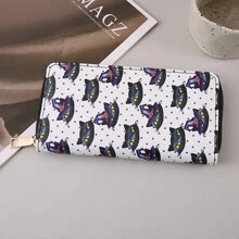 独特的 IC 风格长款钱包 - 拉链卡夹手拿包零钱包带安全封条适合日常使用万圣节主题配件生日礼物 Y2K 感恩节 - 彩色 - 查看 9