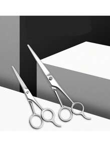 1PC Custom LOGO Hair Scissors Professional JP 440c Steel 5.5 6 6.5 7" Scissor Cut Hair Scissors Haircut Barber Cutting Shears Hairdressing Scissors - Silver - View 9