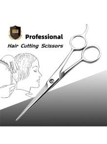 1PC Custom LOGO Hair Scissors Professional JP 440c Steel 5.5 6 6.5 7" Scissor Cut Hair Scissors Haircut Barber Cutting Shears Hairdressing Scissors - Silver - View 4