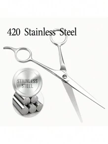 1PC Custom LOGO Hair Scissors Professional JP 440c Steel 5.5 6 6.5 7" Scissor Cut Hair Scissors Haircut Barber Cutting Shears Hairdressing Scissors - Silver - View 6