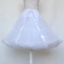 55cm Length White Black Red Petticoat For Cosplay Wedding Prom Tulle Petticoat Crinoline Underskirt Rockabilly Swing Tutu Skirt