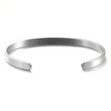 1pc Multi-Color Optional Personalized Letter Carved Stainless Steel Bracelet Brushed Matte Bracelet Simple Casual Style Creative Gift For Women