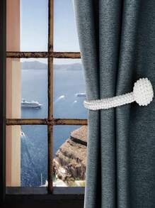 2PCS Powerful Magnetic Curtain Lace-Up Curtain Bracket For Curtain Modern Lace-Up Decoration Curtain Fixed Modern Simple Style Pendant Lace-Up For Easy Decoration Braided Rope - Multicolor - View 5