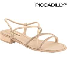 Original Piccadilly Women's Flat Elastic Sandal Flat Slide Spur Plantar Fasciitis Bunion - 杏仁 - 查看 3
