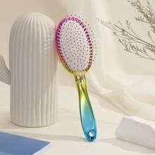 1 pieza Peine con Cámara de Aire de Degradado Tricolor, Cepillo de Pelo Ombre Degradado con Enchapado - Multicolor - Ver 9