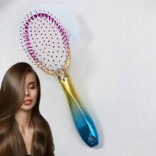 1 pieza Peine con Cámara de Aire de Degradado Tricolor, Cepillo de Pelo Ombre Degradado con Enchapado - Multicolor - Ver 3
