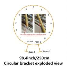 1pc Metal Balloon Arch Frame, Available In 1.5m/1.8m/2m/2.2m/2.5m Circular Arch, Suitable For Wedding Backdrops, Anniversary Celebrations, Bridal Showers, Graduation Ceremonies, Holiday Parties, Balloon & Floral Decor (Gold) - Gold - View 18