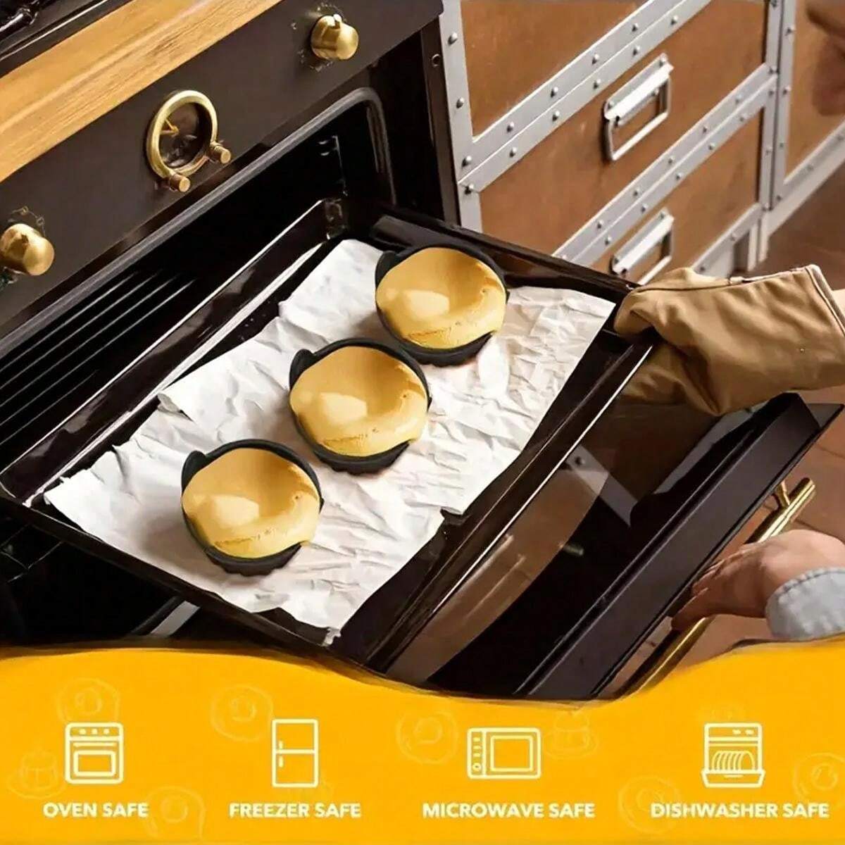 1Pc Silicone Air Fryer Egg Moulds, Reusable Air Fryer Egg Non Stick