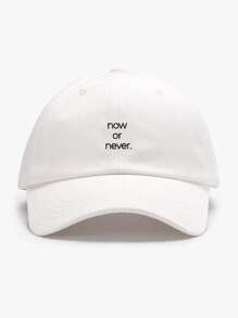 DAZY 可调节耐用 Now Or Never 字母印花棒球帽，适合户外运动，男女通用的通勤和休闲装礼物 - 彩色 - 查看 18