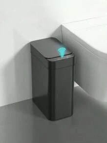 1 件 Trends 自动运动传感器浴室垃圾桶带盖，2.7 加仑无触感垃圾桶，电动防水窄型小型垃圾桶，智能塑料超薄垃圾桶小型白色和灰色废纸篓，适用于厨房、卫生间、办公室、房车、卧室、客厅