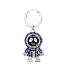 Porte-clés Hip Hop de dessin animé, mignon visage en pleurs, accessoires de Cosplay en métal