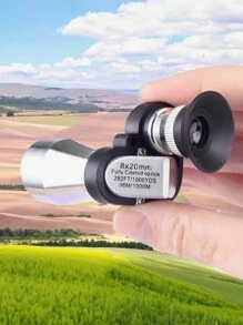 Compact 90-Degree Angled Monocular Telescope, Metal Body, 8-10x High Definition Zoom, BAK4 Prism For Enhanced Light Transmission. Foldable And Portable With Carrying Pouch, Suitable For Outdoor Adventures, Birdwatching, Stargazing, And Concerts, Single-Handed Operation With No Obstruction Of View. - White - View 13
