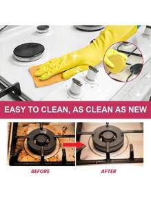 1 件装多用途厨房清洁剂，120ml 瓶 + 海绵 + 抹布，强力除油配方，适用于瓷砖、炉灶、锅碗瓢盆，适用于厨房、餐厅、派对、聚会、送给朋友、家人的礼物、圣诞礼物 - 粉紅白色 - 查看 10