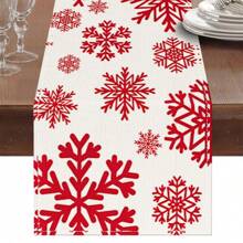 1 Buah Taplak Meja Natal, Taplak Meja Natal Motif Salju Merah, Cocok untuk Makan Malam Bergaya Rumah Pertanian, Dekorasi Pesta Liburan - beraneka warna - View 23