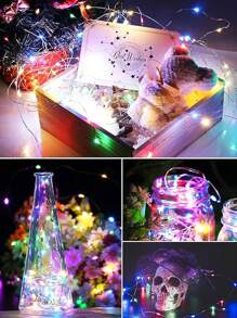 1 Dây đồng bảy màu 1.2.3.5.10.20 mét, Đèn dây đồng tiên chạy bằng pin, 20 mét có chức năng nhấp nháy, Dây đèn trang trí tự làm, Thích hợp cho lễ hội, đám cưới, tiệc tùng, vườn, gia đình, ký túc xá, phòng ngủ và trang trí trung tâm, Rất thích hợp cho bình trang trí tự làm, hoa, quà tặng, Đèn dây đồng tiên nhiều màu - ánh sáng đa sắc - Xem 10