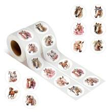 500 张圆形胶带贴纸-花卉马贴纸卷乙烯基贴纸适用于剪贴簿日记笔记本电脑保险杠滑板水瓶电脑手机卡通动漫 - 彩色 - 查看 7
