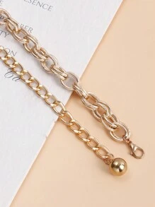 1 件女士夸张粗链腰带，极简主义金色身体链项链，性感比基尼、连衣裙和毛衣，适合四季 - 彩色 - 查看 8