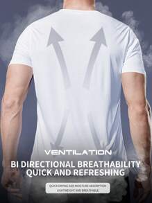 4pcs Black, White, Gray And Blue Men's Sports Tops, Suitable For Daily Training, Running, Outdoor Activities T-Shirts