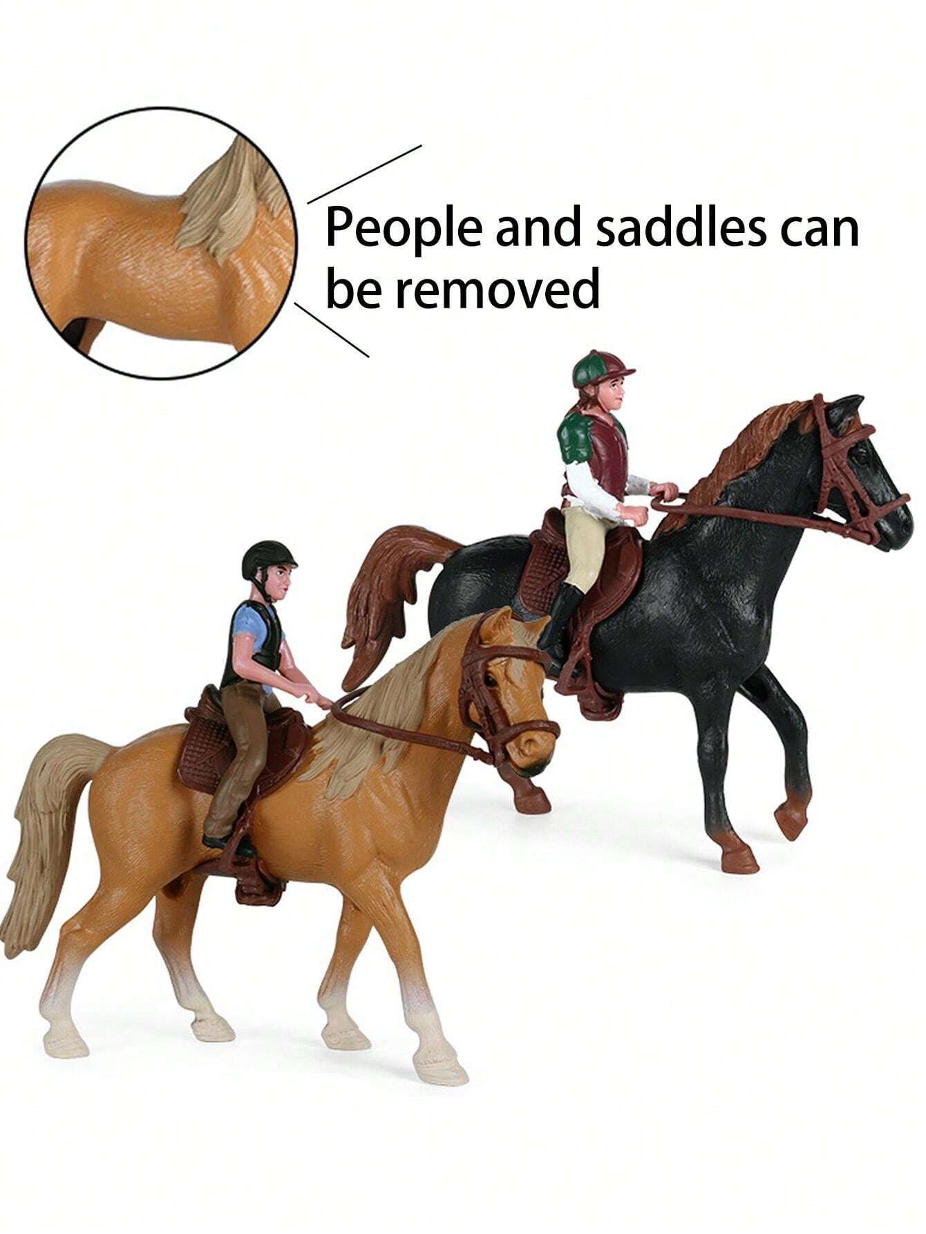 Kids Realistic Animal Toy Models Static Horse, Unarmored Horse