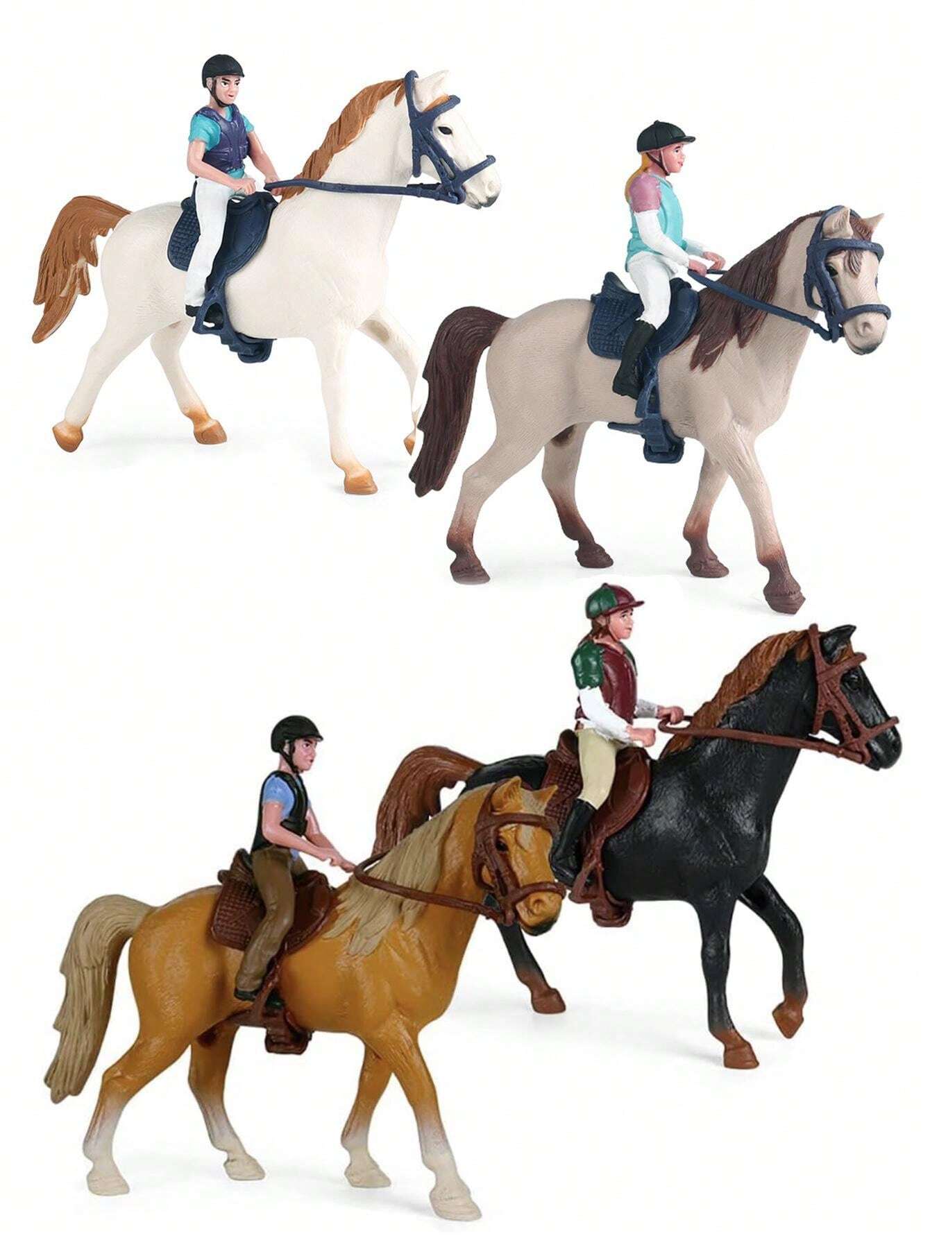 Kids Realistic Animal Toy Models Static Horse, Unarmored Horse