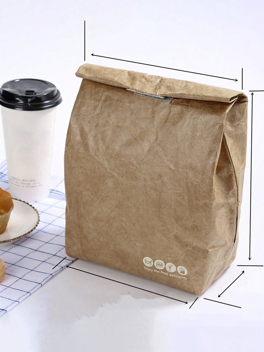 Premium Kraft Paper PE Foam Waterproof Insulated Lunch Storage Bag