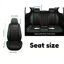New PU Leather Car Seat Cover, Breathable And Waterproof Artificial Leather Car Seat Cover, Suitable For 5-Seater Car SUV Small Pickup 5-Seater Sedan, 5-Seater Car Protective Seat Cover For All Seasons (5 Colors Optional)