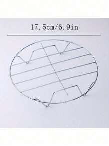 1个不锈钢圆形蒸架，厨房用具，高架蒸架，四角蒸笼，蒸架，厨房工具，厨房用品，食品，厨房，旅行，厨房配件，厨房工具，厨房小工具 - 銀色 - 查看 2