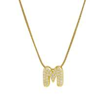 26pcs English Letter Pendant Necklace, Stainless Steel Curb Chain, Fashion Accessory