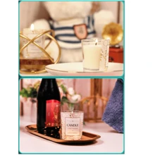 1 Nến thơm hương liệu Bộ sáp đậu nành cao cấp Châu Âu, Cốc hương liệu làm quà lưu niệm, Hương thơm lâu dài, Bộ cốc nến PVC - trắng - Xem 5