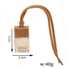 1 Stück 10ml flache quadratische Auto-Duft-Glasanhänger zum Aufhängen, nachfüllbar, leere Flasche