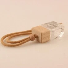 1 Stück 10ml flache quadratische Auto-Duft-Glasanhänger zum Aufhängen, nachfüllbar, leere Flasche
